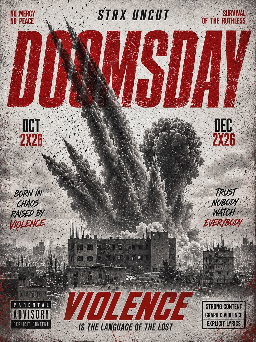 Missiles over a city